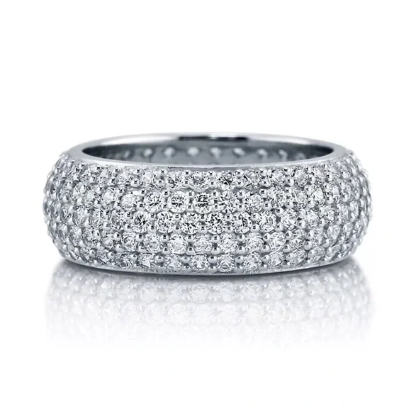 STERLING SILVER/CZ RING SIZE 7 - Picture 2 of 6